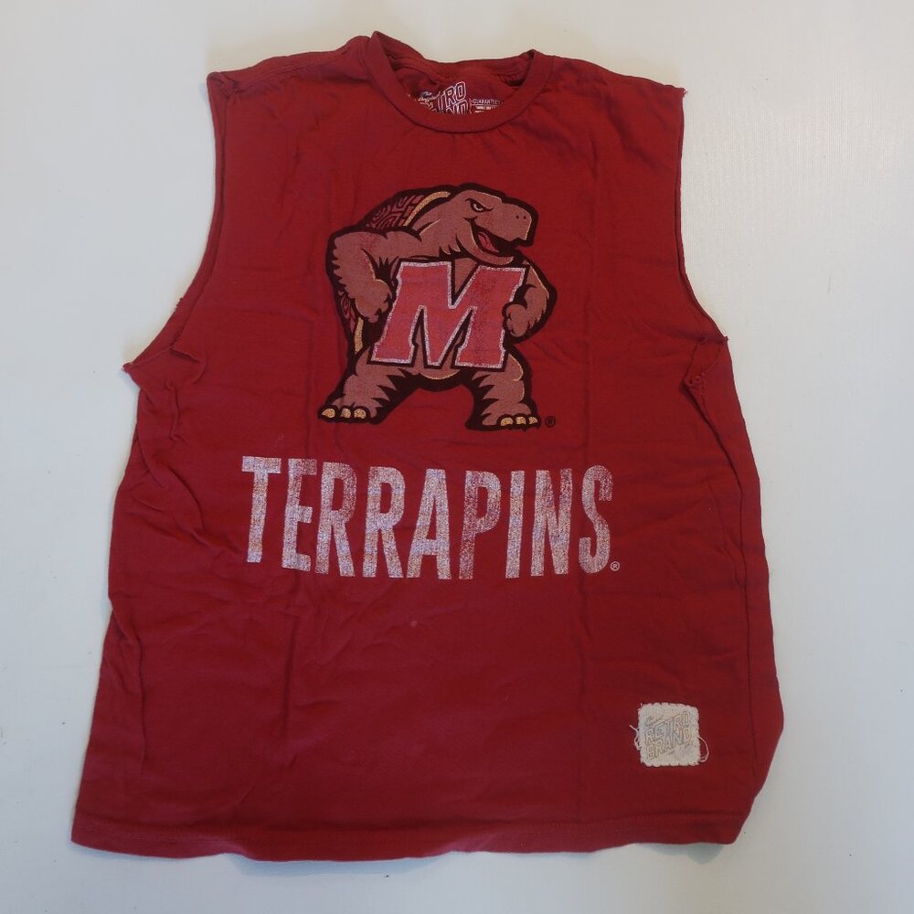 Boys The Original Retro Brand Red Maryland Terrapins NCAA Graphic Tank Youth M